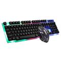 GTX300 Colorful RGB LED Illuminated Backlit Gaming Keyboard,USB Wired PC Rainbow Gaming Keyboard Mouse Set. 