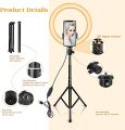 AIXPI LED Ring Light 10" with Tripod Stand & Phone Holder L218. 