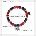 ShopSphere 2Pcs/Set Gwen and Miles |Spider man and Spider girl | Me and Who Couple Magnetic Halloween Spider Heart Matching Chain Bracelets Couple. 