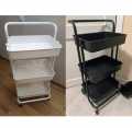 Kitchen Trolley Rack storage bathroom storage trolley Rack 3 tier cart Rolling Rack Shelves. 