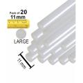Pack of 20 - 11mm - Large Glue Sticks for 11mm hole of Large Glue Gun_. 