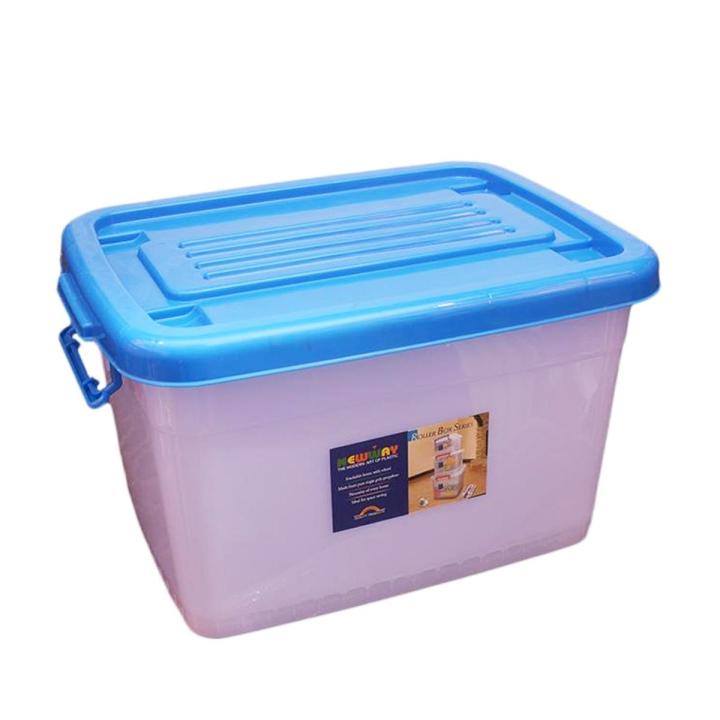 Mega Multipurpose Rolling Storage Box With Lid - 16 Litres