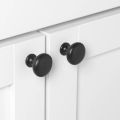 Drawer Pulls and Knobs,1-1/4" Diameter Matte Black Round Knobs for Cabinets, Drawers, Solid Zinc Alloy Dresser Handles, Pack Of 2, 4, 10 And 20. 