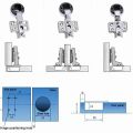 2PCS Home No Hole Connector Cabinet Hinge Clip Window Accessories Glass Door Hinge Furniture Supplies. 