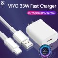100% Original Vivo 33w Flash charger Original Vivo_ Dual Engine charger for Vivo_V20 Se V19 V20 V23 V23e 5G V23 5G V25 Pro 5G V25e Y35 V25 5G V29e 5G Y27s V21 V21e V17 Pro X50 Pro X60 Fast Flash Charging Dual Engine Charging Charge. 