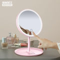Makeup Mirror Stand - Portable LED Makeup Mirror With Stand Touch Screen, 3 Light Modes, Travel Friendly Beauty Vanity Mirror - Makeup Organizer By Swift Decor. 