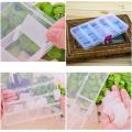 Adjustable Grid Transparent Plastic Beads/Art and craft Accessories/Hardware accessories/stationery Storage Box/Organizer. 