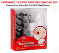14pcs Cake Piping Nozzle Tools Set Silicone Icing Piping Cream Pastry Bag, Stainless Steel Nozzle Pastry Tips Converter for Dessert Decoration. 