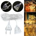 LED String Lights With Switch Transparent European Regulations Light String Extension Cord 220V Cable Extension Cord. 