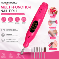 ACROSSWORLD Professional Electric Nail Drill Machine | Premium 6-Speed Nail Grinder for Gel, Acrylic & Nail Polish Removal | Manicure & Pedicure Kit. 