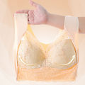 Rounded Contour Shape Bra Comfortable Lace Plus Size Seamless Push Up Padded Sports Bra for Women Anti-snagging Breathable Underwear Wireless Bra. 