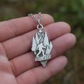 1pcs mountain I believe Full Moon Sasquatch necklace Bigfoot Jewelry. 