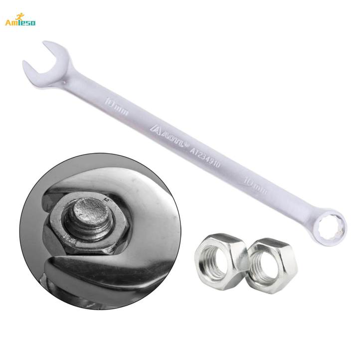 Metric Combination Ratchet Spanner Wrench Ring Open End 10mm Repair Tools