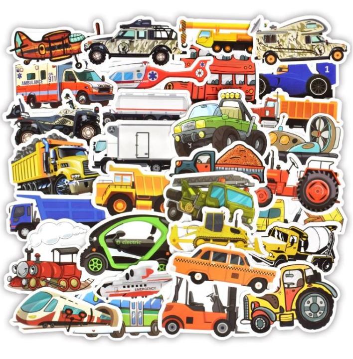 10%20Pcs/Pack%20Engineering%20Vehicle%20Car%20Truck%20Train%20Waterproof%20Stickers%20for%20Bike%20Laptop%20Car%20Fridge%20Mobile%20Guitar%20Skateboard%20-%20Image%202