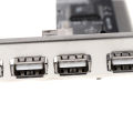 USB 2.0 4 Port 480Mbps High Speed VIA HUB PCI Controller Card Adapter PCI Cards. 