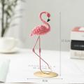 Home Decor Supplies Elegant Pink Flamingo Resin Ornament Home Living Room Office Bedroom Garden Desktop Decor Cute Animal Shape Decorative Ornaments. 