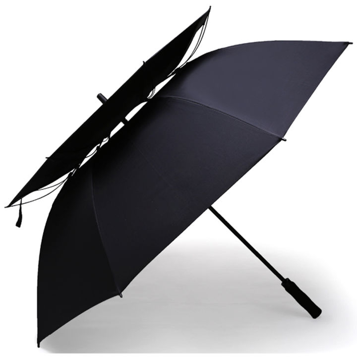 High Quality Golf Umbrella For Super Strong Wind For 4 Persons - 130cm - Black