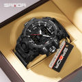 Sanda Military Industry Quality Trend Waterproof and Anti drop Multifunctional Outdoor Sports Watch SD6126-11. 
