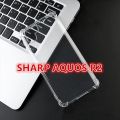 Aquos R2 Back Cover Anti shock Clear Transparent Soft TPU ShockProof Bumper Case. 
