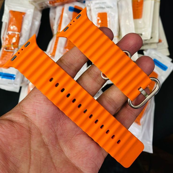 Silicone Ocean Band Strap for Smart Watch Ultra 8 7 6 5 4 SE 45mm 49mm 44mm 42mm