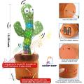 Dancing Cactus,Talking Cactus Toy, The Cactus Repeats What You Say,Electronic Dancing Cactus Toy with Lighting,Singing Cactus Recording and Repeat Your Words,Cactus Mimicking Toy for Kids. 