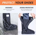 Long Shoe Covers for Rain, Dirt Protection Reusable & Foldable ,Overshoes Wear for Travelling, Motorcycle, Cycling, Riding For Both Men and Women. 