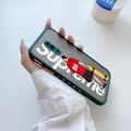 dienya For OPPO Reno Z Case Side Square Edge New Design Phone Cases Pattern Silicone Casing Fashion Tide Skate Boy Full Cover Camera Frosted Transparent Hard Protection Shockproof Softcase. 