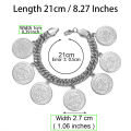 Anniyo Turkish Coin Bracelet for Women Men Turkey's Ancient Coins Banglet Turk Jewelry Gold and Silver Color #122601. 