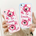 Linemond Cartoon Strawberry Bear case for Samsung Galaxy A02 A03 Core A03S A04 A04S A10 A10S A11 A12 5G A13 4G A14 A20 A20S A21S A22 A23 A24 case,With full cover camera protection. 