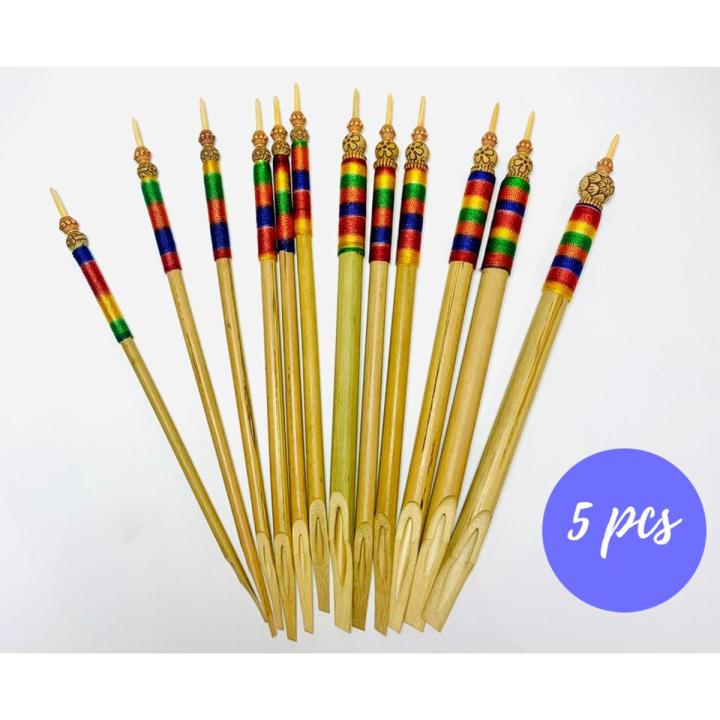 Fancy Calligraphy Pen Qalam Bamboo Wooden Fancy Reed Qalam Handmade for Calligraphy Arabic, Urdu, Farsi Fancy Khatati Qalam ( 3Piece )