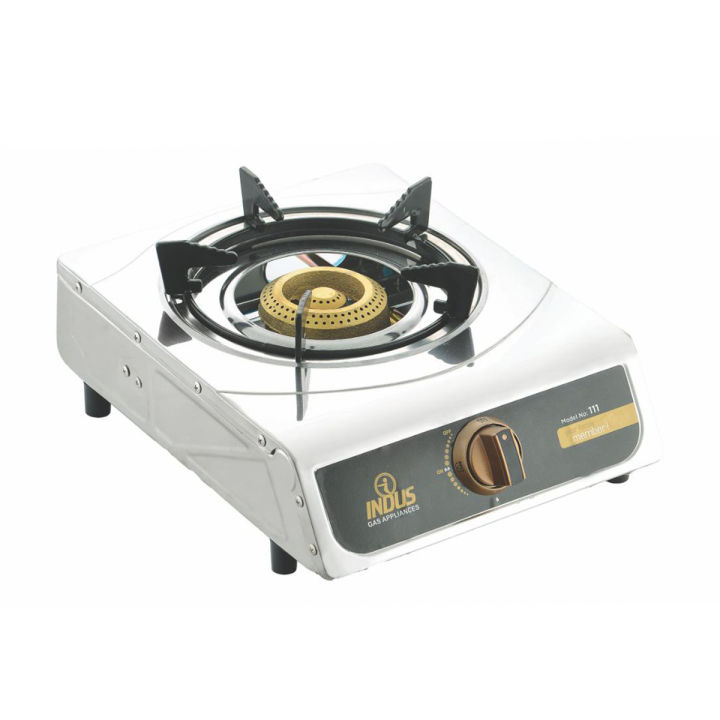 Single Gas Steel Stove 111 - Black & Grey
