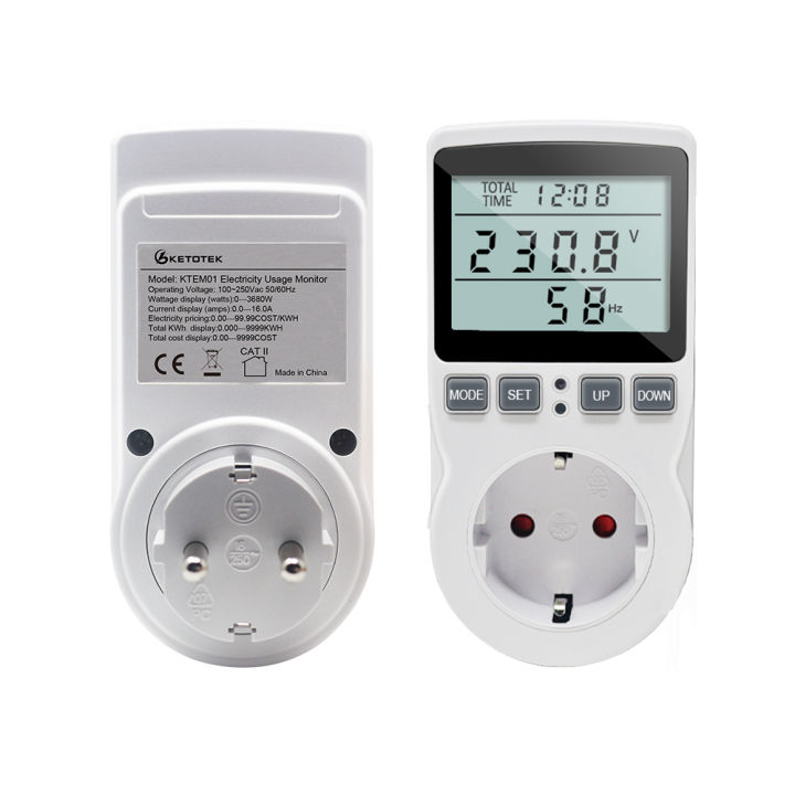 220V Thermostat Temperature Controller Socket with Timer Switch Smart Sensor