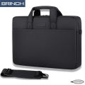 BRINCH 15.6" Laptop Sleeve Business Briefcase Compatible With Laptop/Macbook, Notebook Computer Waterproof Polyester Briefcase Shockproof Sleeve With Back Zipper Pocket & Trolley Belt. 