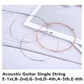 KOKKO Acoustic Guitar Strings E-1st B-2nd G-3rd D-4th A-5th E-6th Single String Stainless Steel Wire Guitar Replacement Parts. 