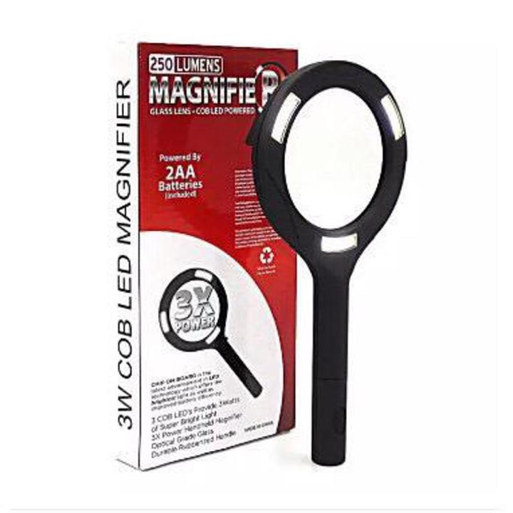 Magnifying Glass Cob Led Powered 250 Lumens Glass Lens  Magnifying Glass