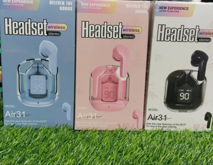 Air%2031%20Wireless%20Earbuds%20Transparent%20Bluetooth%205.3%20Crystal%20Airpods%20Wireless%20Headset%20Charging%20Case%20Heavy%20Bass%20Stereo%20Earphones%20with%20Noise%20Reduction%20Microphone%20Waterproof%20Headphone%20LED%20Digital%20Display%20-%20Image%202