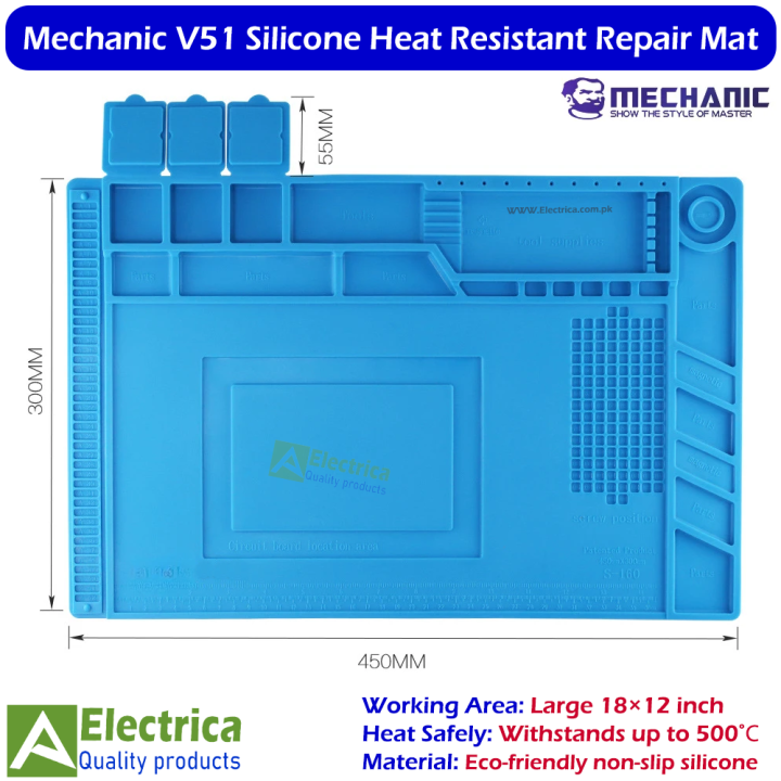 Mechanic%20V51%2018%C3%9712%20Inch%20Heat%20Resistant%20Silicone%20Soldering%20Mat%20500%E2%84%83%20ESD%20Non-Slip%20Repair%20Pad%20for%20Mobile%20Phone%20&%20Electronics%20Repair%20by%20Electrica%20-%20Image%207