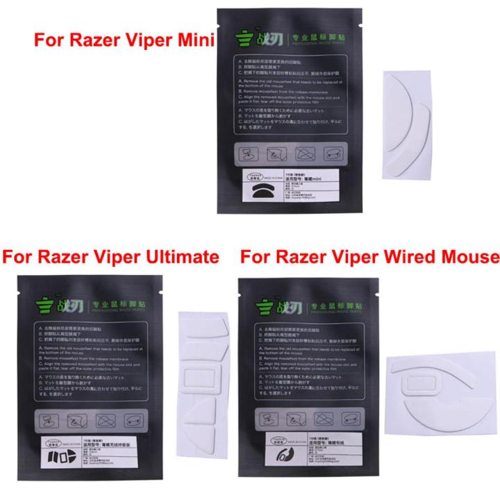Mouse Feet Skates Pads for Razer Viper Wired Viper Mini and Viper Ultimate – White