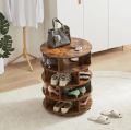 Wooden 4-Tier Revolving Shoe Rack Storage Organizer - Shoe Cabinet Rotating Shoe Rack for Entryway Living Room Hallway. 