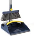 Broom with Dustpan Set for Home | Long Handle Dust Pan and Broom Combo for Indoor Outdoor Heavy Duty Broom Dustpan Set. 