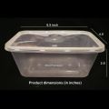 1000ml disposable box with lid - Pack of 6. 