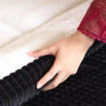 Sherpa Fleece Dual Sided Soft And Plush Reversible Stripe Razai King Size. 