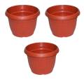 Pack of 3 Medium 7 inch Flower Pot for all size plants and flower growing dia 7 inch height 5 inch. 