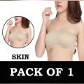 1Pc/ Strapless Top TUbe Bra Non-Padded Basic Stretch Layer Brazeer for Women Fashion with Breathable Comfy  - Ladies Comfortable Training Bras and Stretchable. 