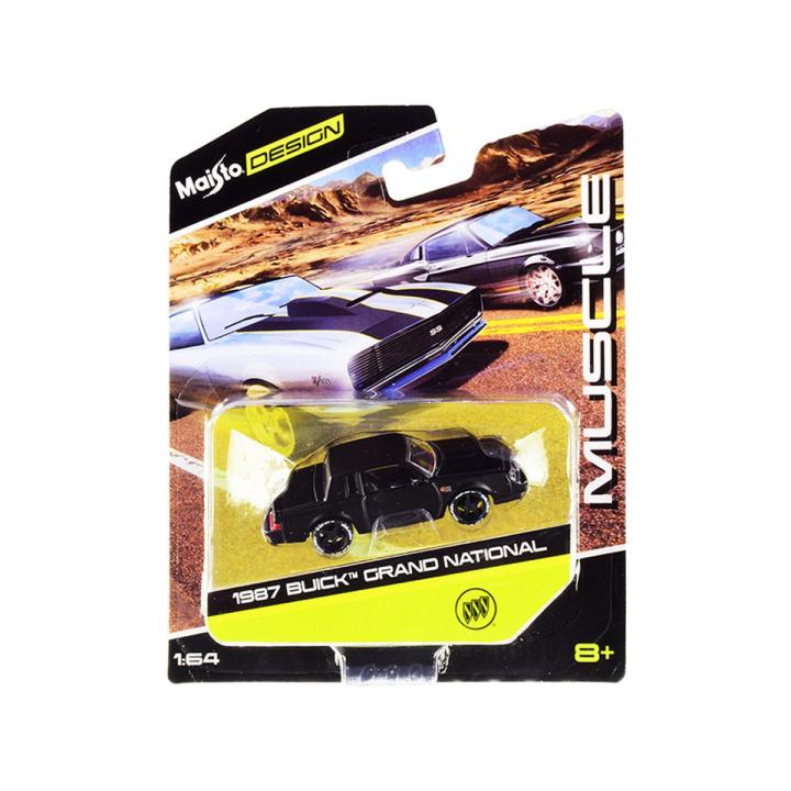 1987 Buick Grand National Matt Black "Muscle" 1/64 Diecast Model Car by Maisto