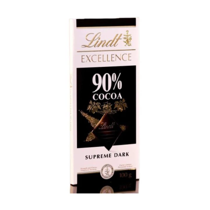 LINDT EXCELLENCE DARK CHOCOLATE 90% COCOA 100 GM BASIC (๐ข๐ฆ๐ฉ๐จ๐ซ๐ญ๐๐ ...