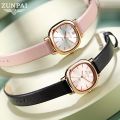 ZUNPAI Women's Watch, Waterproof Stainless Steel Square Wristwatch. 