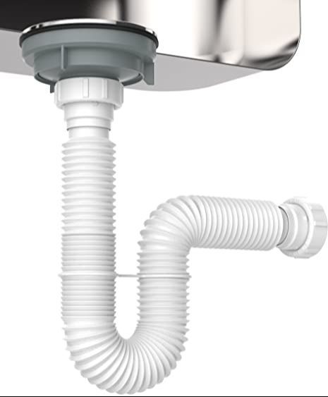 Waste pipe Drain pipe,  with WAIST For Wash Basin, sink, vanity, Drain pipe for extension tube hose pipe Flexible pipe for Bathroom, Kitchen & Washroom size: 11/4 for basin, vanity size: 11/2 for sink