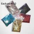 5 packs Round Glitter or Resin Art or Jewellery making or Artwork - School Projects. 