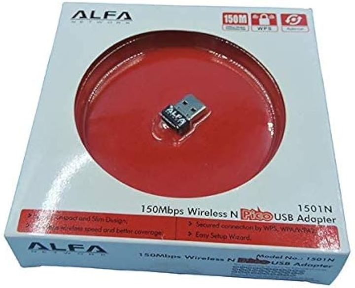 Alfa Mini Wifi Dongle/Catcher 300-Mbps With Driver CD Alfa Usb LAN Card For Computer Pc and Laptop